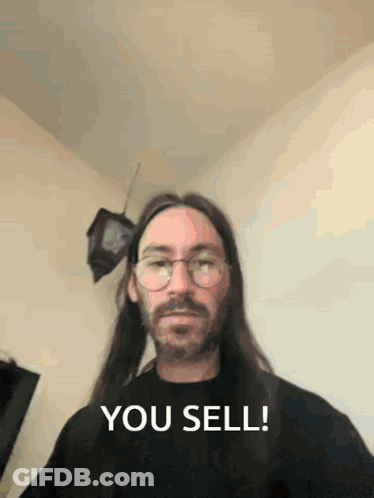Man With Long Hair And Glasses Saying You Sell GIF