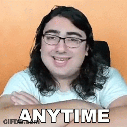 Man With Long Hair And Glasses Smiling GIF