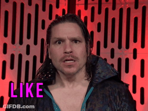 Man With Long Hair And Moustache Saying Like GIF