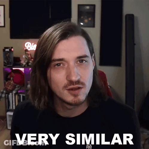 Man With Long Hair And Mustache Making Face GIF