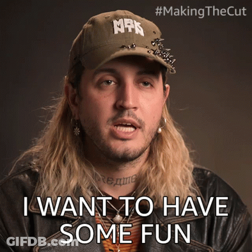 Man With Long Hair And NPK Hat GIF