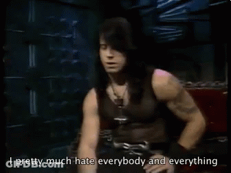 Man With Long Hair And Tattoo Says I Pretty Much Hate Everybody And Everything GIF