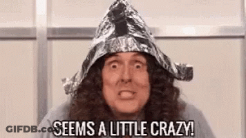 Man With Long Hair And Tin Foil Hat GIF