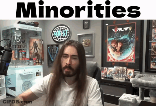 Man With Long Hair At Microphone Minorities GIF