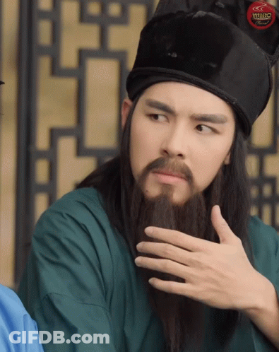 Man With Long Hair Beard Green Shirt GIF