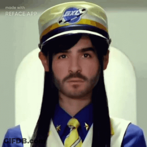 Man With Long Hair Beard Hat Saying BXL GIF