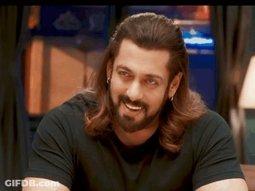 Man With Long Hair Beard Smiling And Earrings GIF