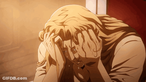 Man With Long Hair Covering Face GIF