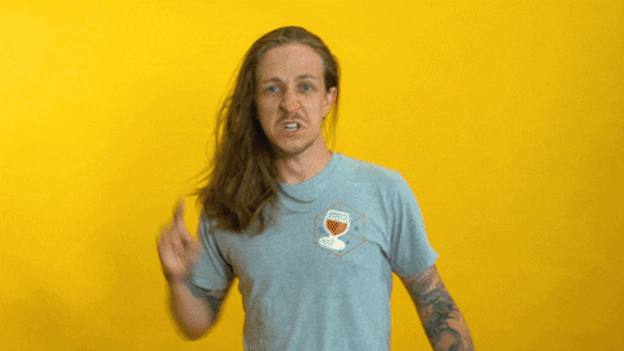 Man With Long Hair Headbanging GIF