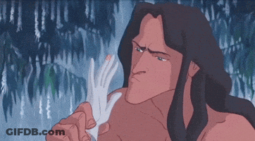 Man With Long Hair Holding White Hand GIF