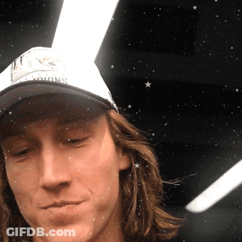 Man With Long Hair In Champions Hat GIF
