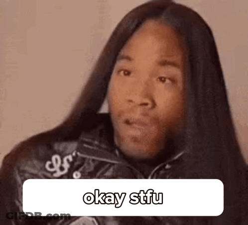 Man With Long Hair Making Funny Face GIF