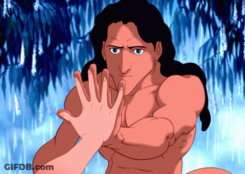 Man With Long Hair Making Stop Sign GIF