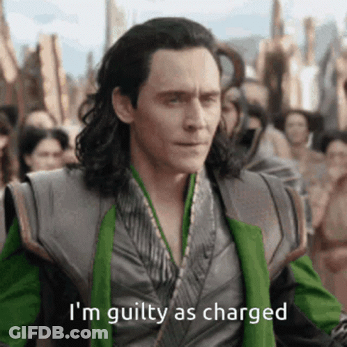 Man With Long Hair Saying I'm Guilty GIF