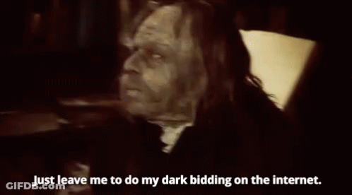 Man With Long Hair Saying Leave Me To Do My Dark Bidding GIF