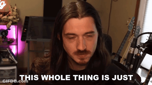 Man With Long Hair Saying This Whole Thing Is Just GIF