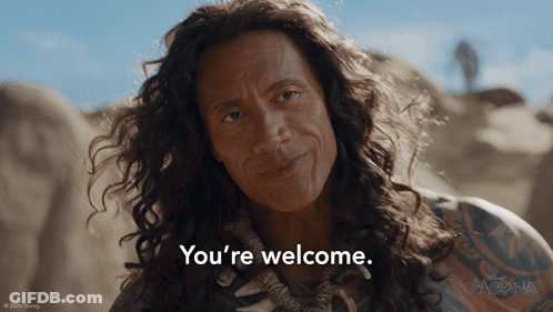 Man With Long Hair Saying Youre Welcome GIF