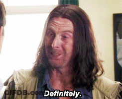Man With Long Hair Says Definitely GIF