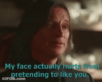 Man With Long Hair Says Face Hurts From Pretending To Like You GIF