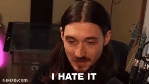Man With Long Hair Says I Hate It GIF