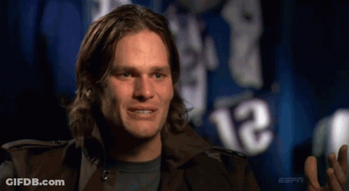 Man With Long Hair Smiling Near Jersey 12 GIF