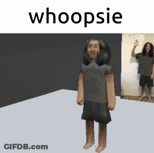 Man With Long Hair Whoopsie GIF