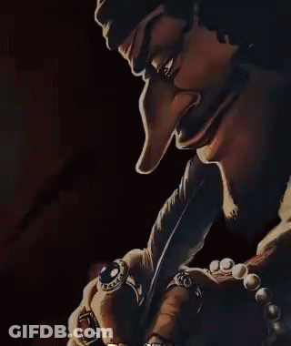 Man With Long Nose Writing With Feather GIF