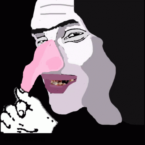 Man With Long Pink Nose GIF