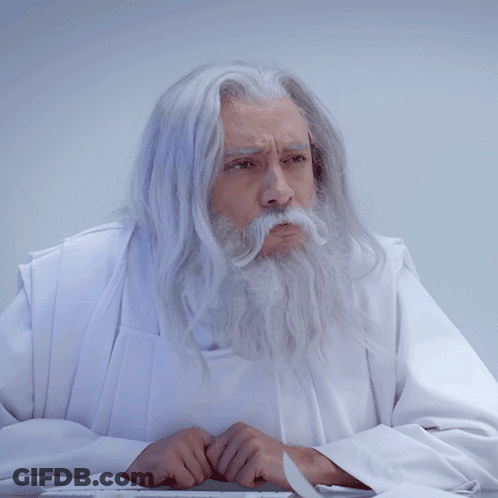 Man With Long White Hair And Beard GIF