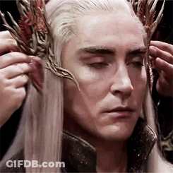 Man With Long White Hair And Crown GIF