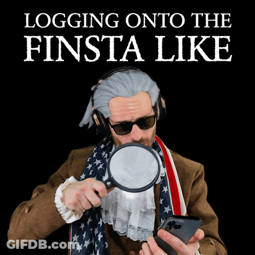 Man With Magnifying Glass Looking At Cell Phone GIF