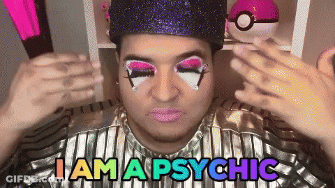 Man With Makeup Saying I Am Psychic GIF