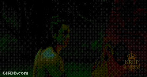Man With Mask And Crown In Dark GIF