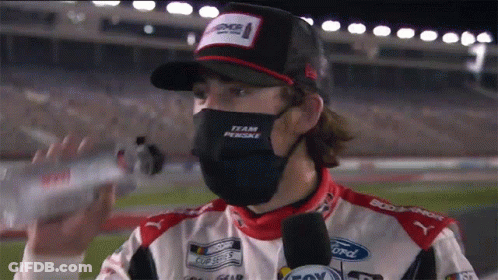 Man With Mask And Hat Saying Ford GIF