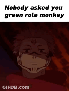 Man With Mask Nobody Asked You Green Role Monkey GIF