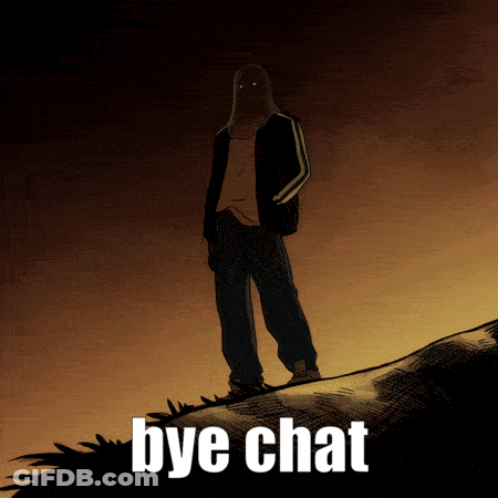 Man With Mask On Hill Bye Chat GIF