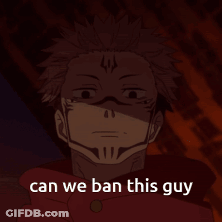 Man With Mask Saying Can We Ban This Guy GIF