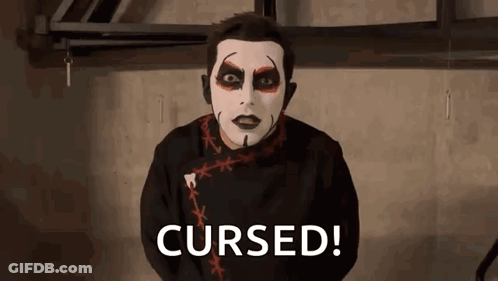 Man With Mask Saying Cursed GIF