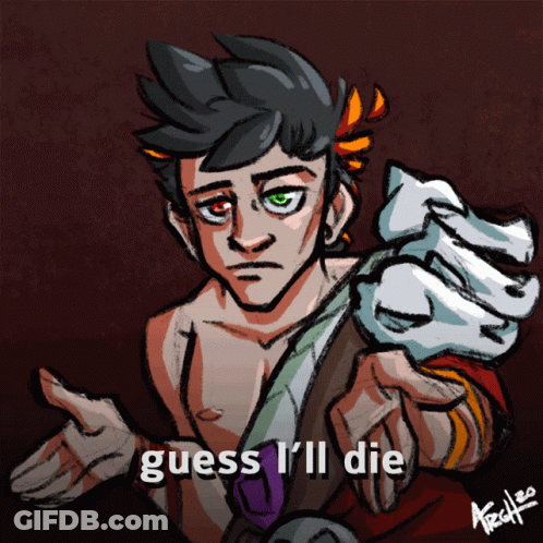 Man With Mask Saying Guess I'll Die GIF