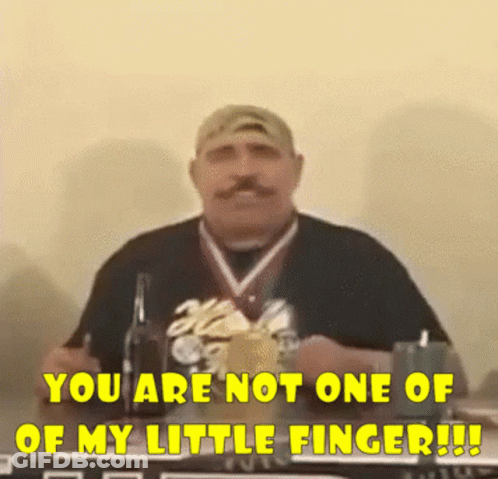 Man With Medal Says Not One Of My Little Finger GIF