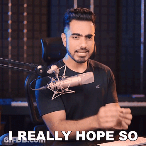 Man With Microphone I Really Hope So GIF