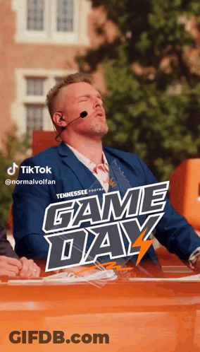 Man With Microphone On Head Game Day GIF