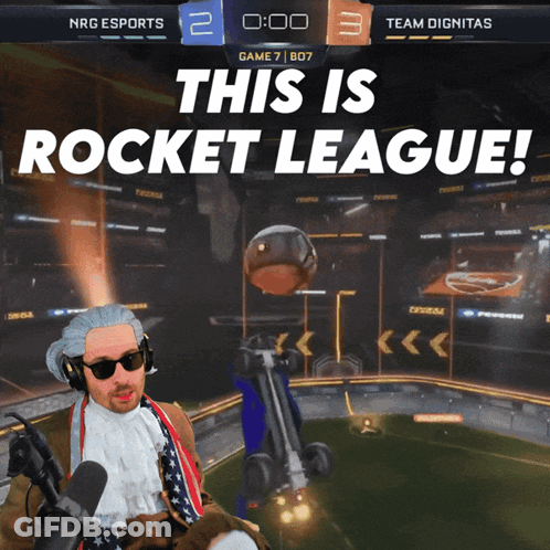 Man With Microphone Rocket League Ad GIF