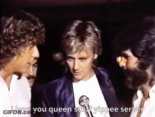 Man With Microphone Saying I Love You Queen GIF