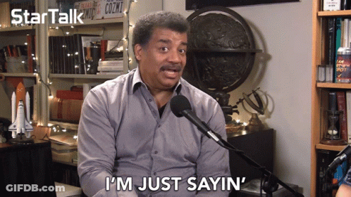 Man With Microphone Saying Im Just Sayin GIF