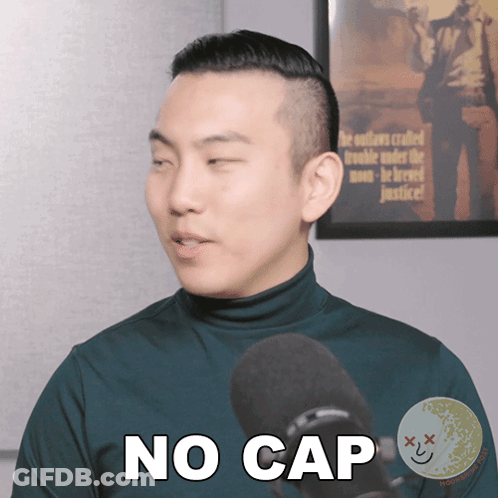 Man With Microphone Saying No Cap GIF