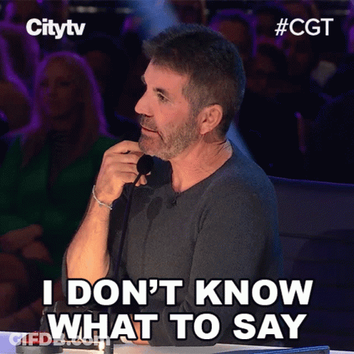 Man With Microphone Says I Don't Know What To Say GIF