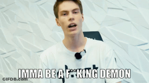 Man With Microphone Says Imma Be Af King Demon GIF