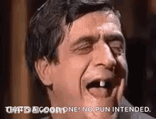 Man With Missing Tooth Laughing Tongue Out GIF