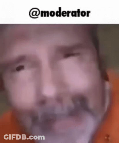 Man With @Moderator Above GIF
